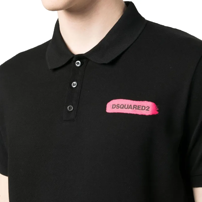 DSQUARED 2 Logo Printed Polo Shirt-4