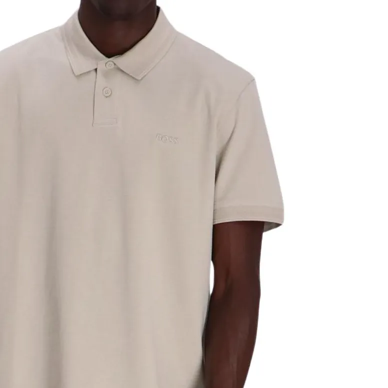 HUGO BOSS Logo embroidered Cotton Polo Shirt-5