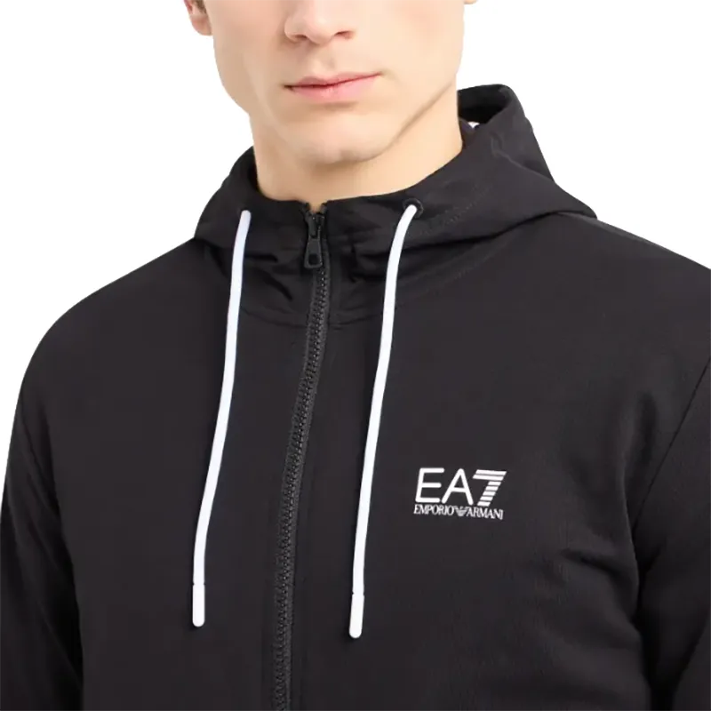 EMPORIO ARMANI Zip-Up Drawstring Hoodie-4
