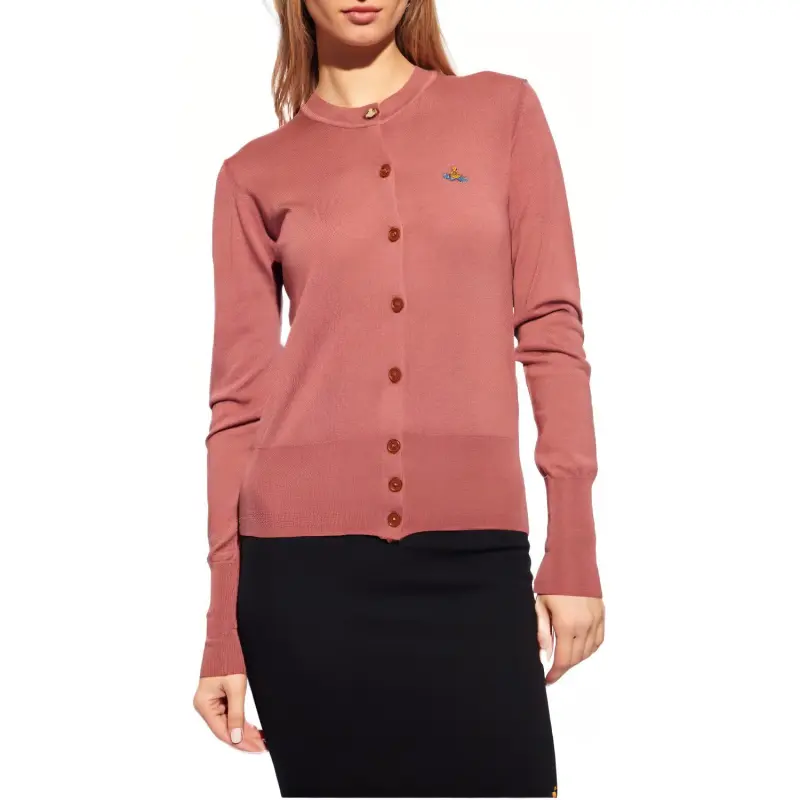 Vivienne Westwood Logo Embroidered Knitted Cardigan-2