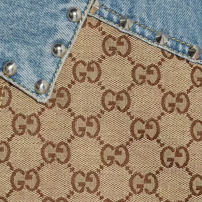 GUCCI Logo-print Panelled Denim Jacket-5