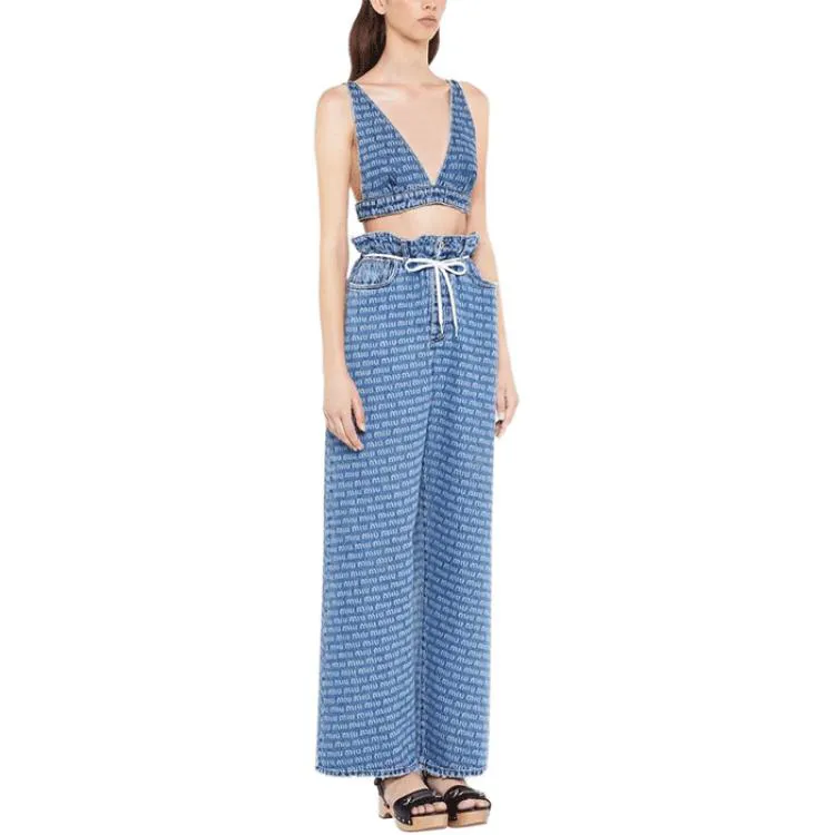 MIU MIU SS22 Camisole Women's Blue-3