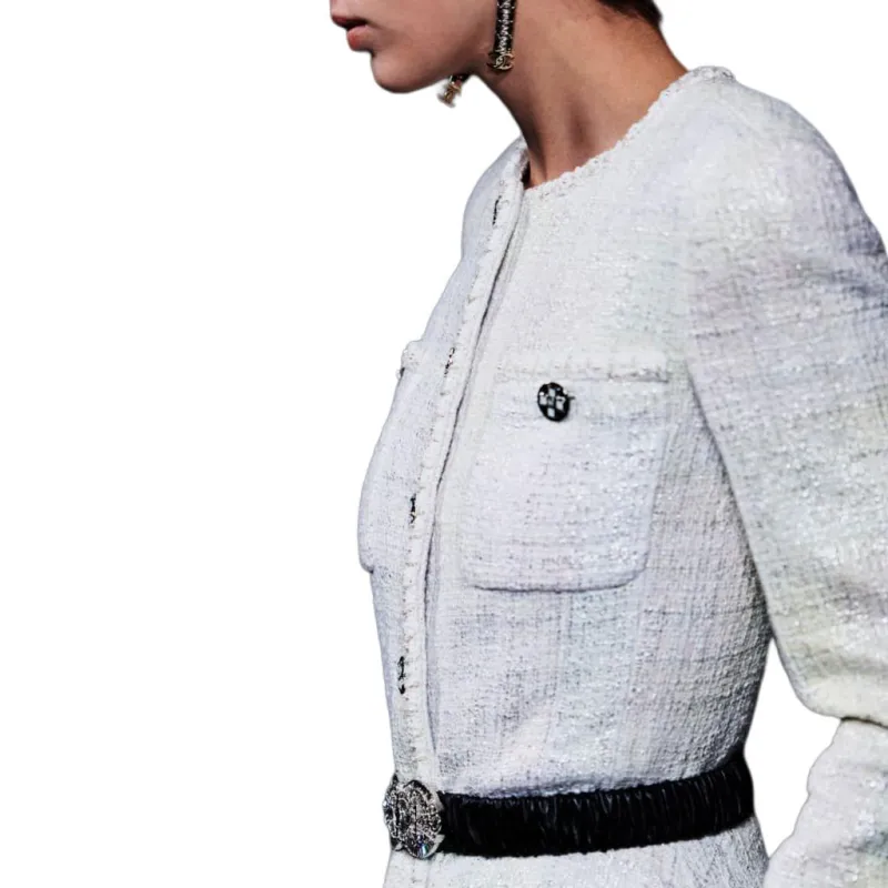 CHANEL 23 Spring And Summer Jackets Coats Women's White-3