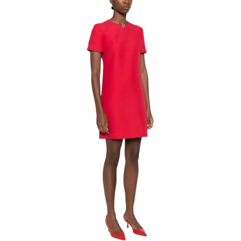 Valentino Crepe Couture Short-Sleeved Mini Dress-3