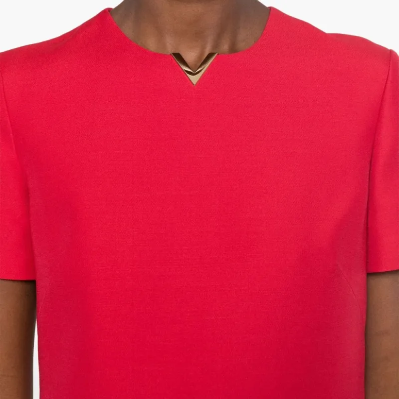 Valentino Crepe Couture Short-Sleeved Mini Dress-4