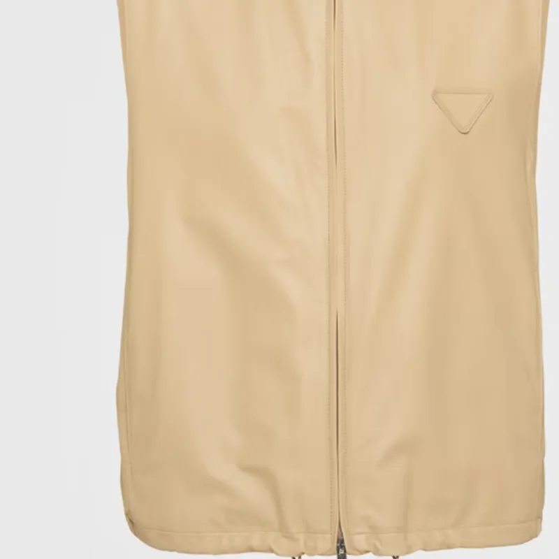 PRADA Leather Vest Vest Men's Beige-3