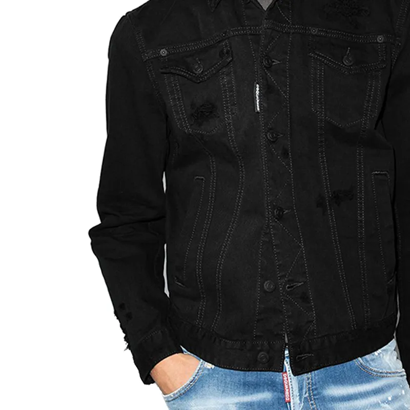 DSQUARED 2 SS22 Denim Jacket Men's Black-3