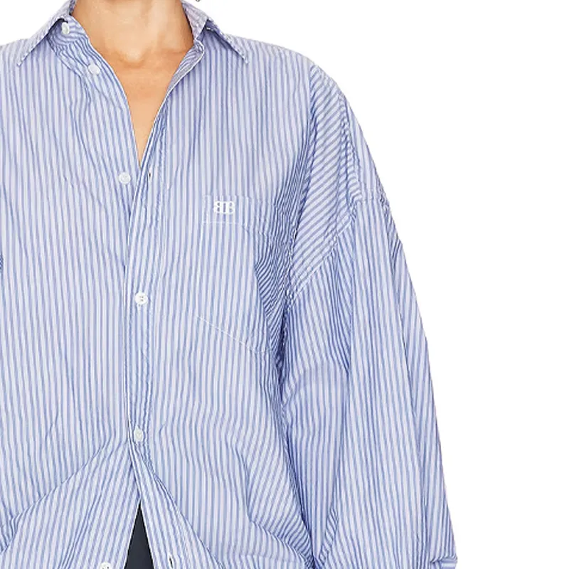 Balenciaga Knot Detailed Striped Shirt-4