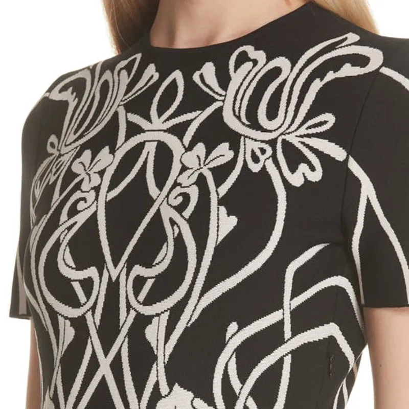 Alexander McQueen Short Sleeved Dresses Women's Black-1