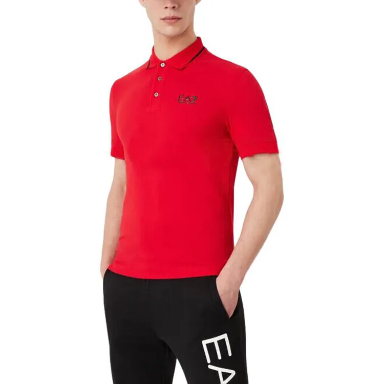 EMPORIO ARMANI EA7 SS22 Polo Shirt Men's Red-3