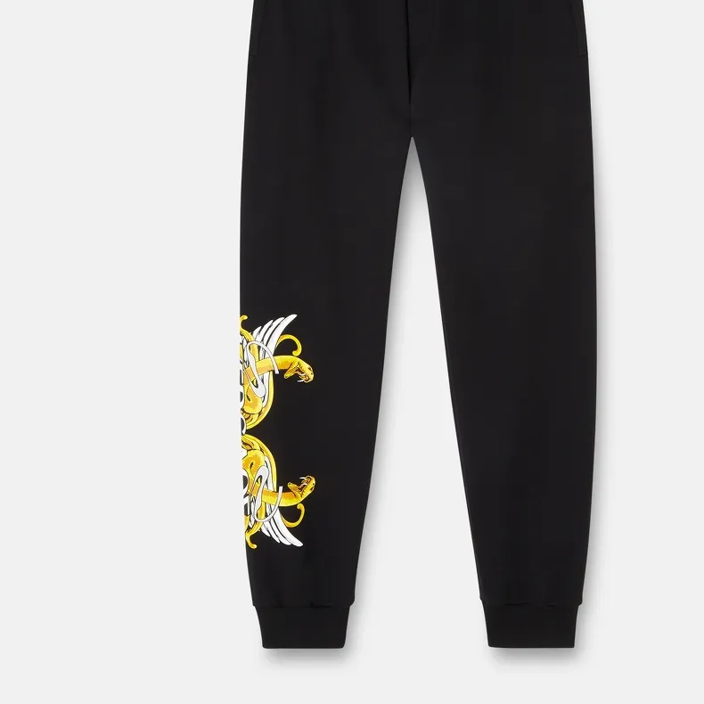VERSACE SS22 Knitted Sports Pants Men's Black-5