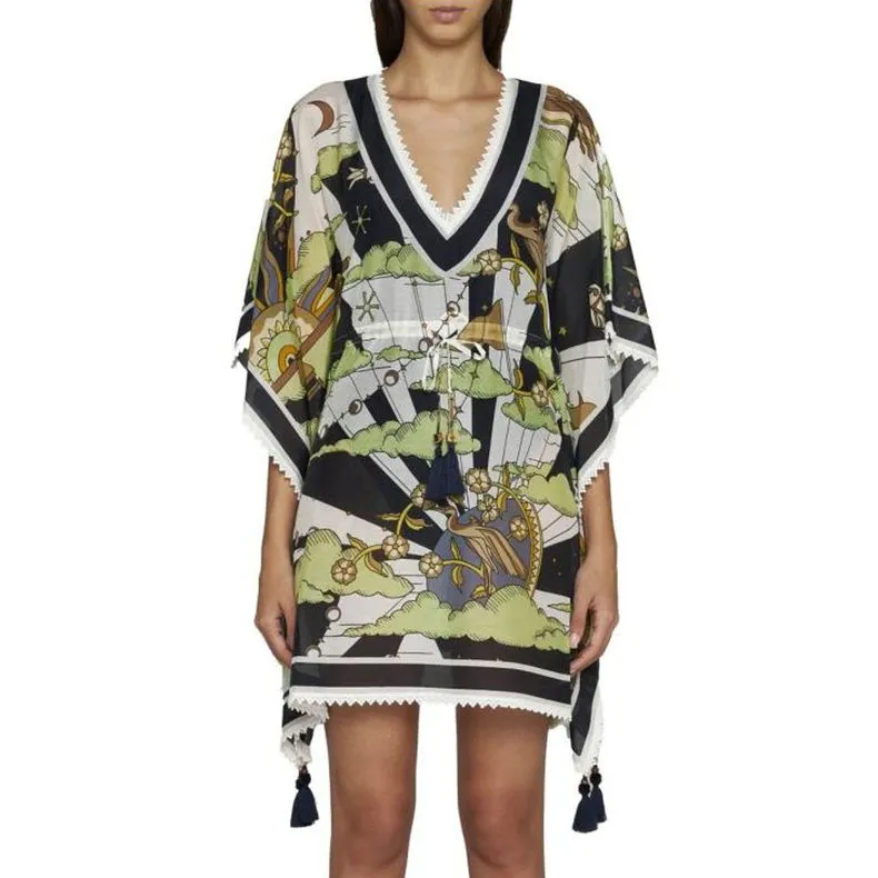 TORY BURCH Graphic Printed Mini Dress-3