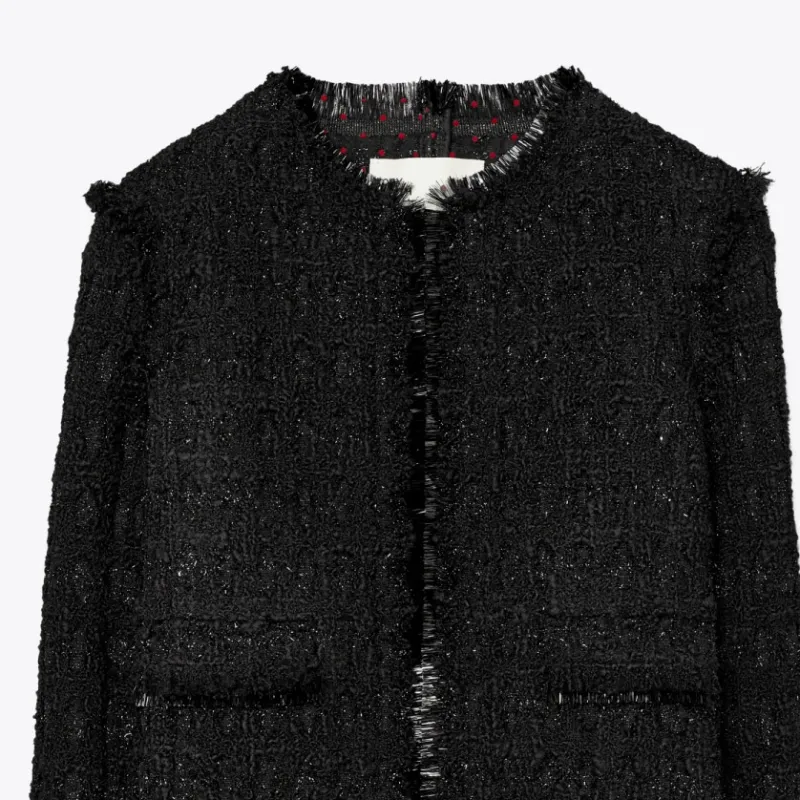 TORY BURCH Tweed Roundneck Jacket-4