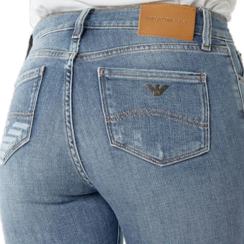 EMPORIO ARMANI FW22 Jeans Women's Light Blue-4