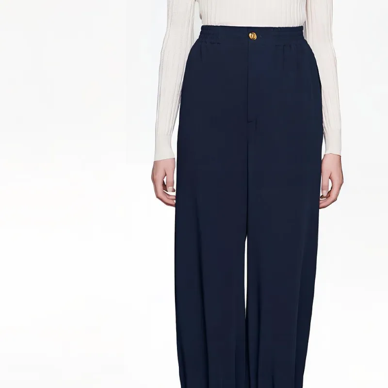 GUCCI FW21 Casual Pants Women's Dark Blue-4