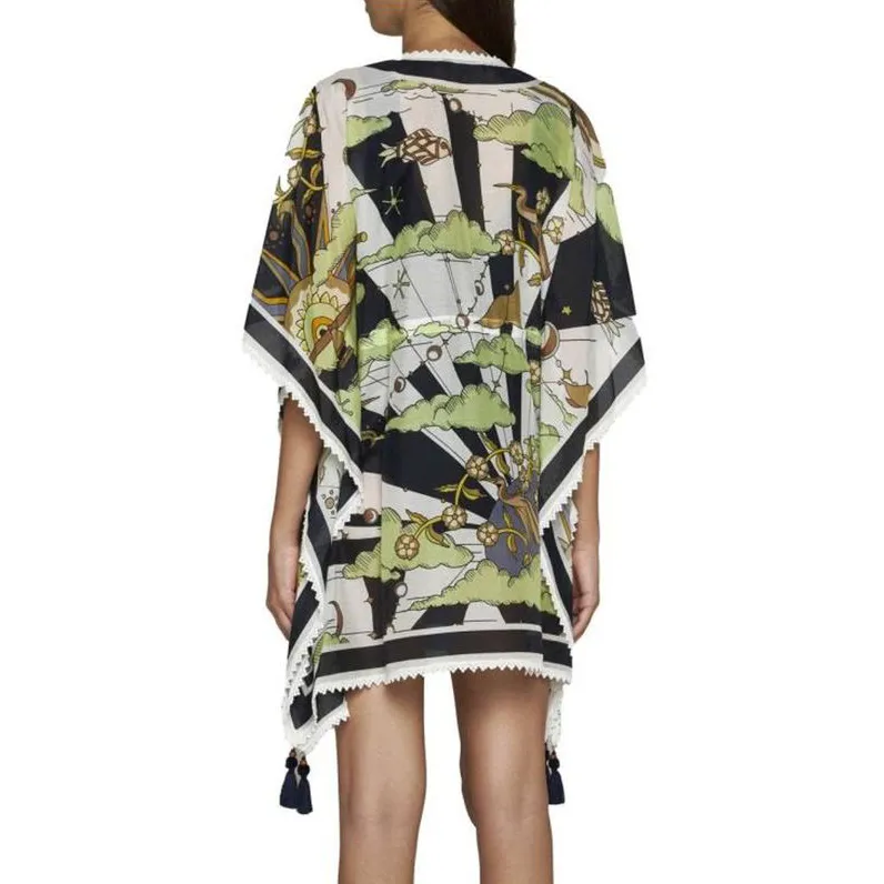TORY BURCH Graphic Printed Mini Dress-4