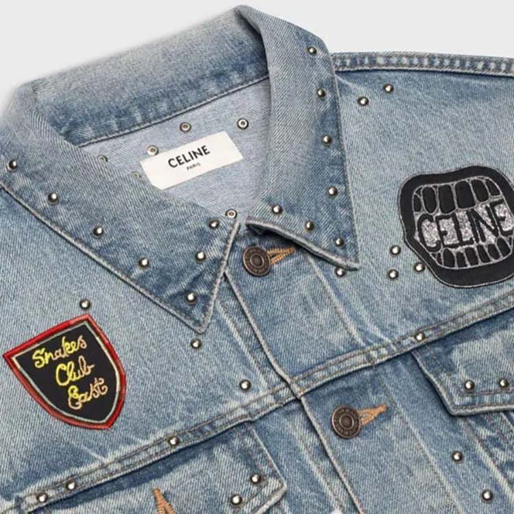 CELINE Denim Jackets Men Blue-4