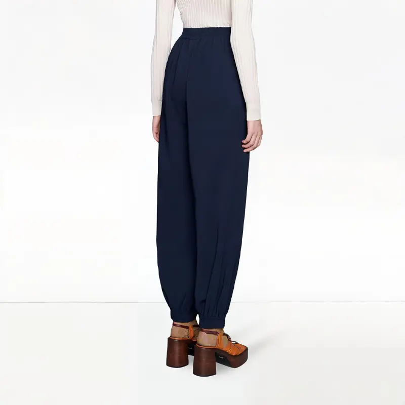 GUCCI FW21 Casual Pants Women's Dark Blue-3