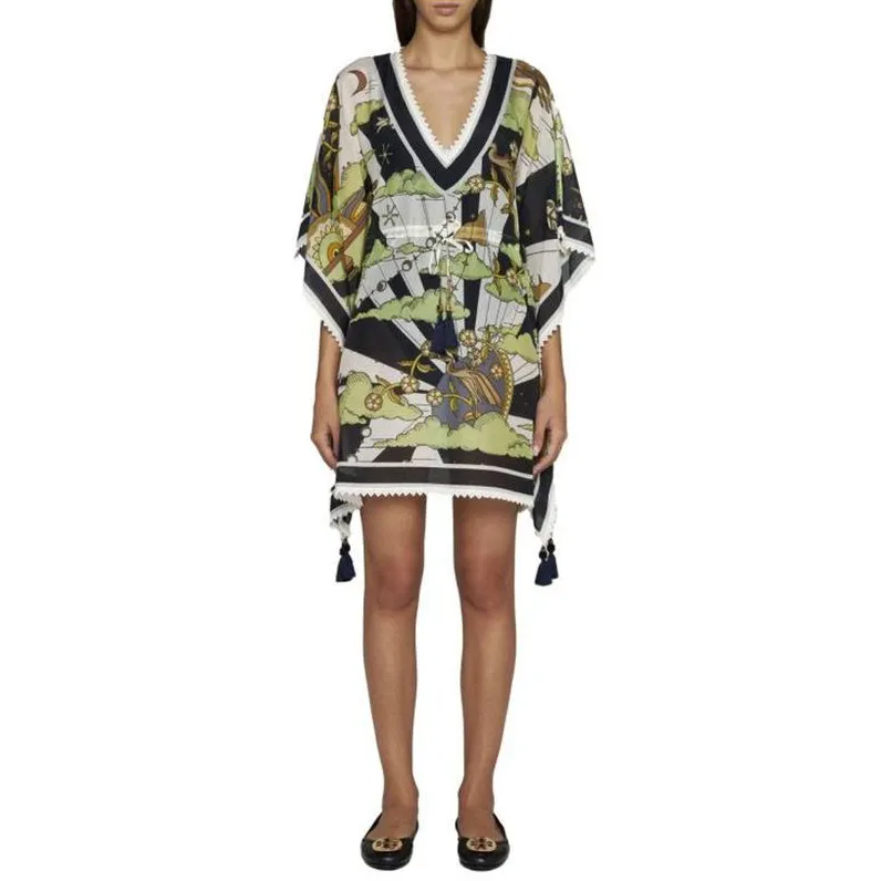 TORY BURCH Graphic Printed Mini Dress-2