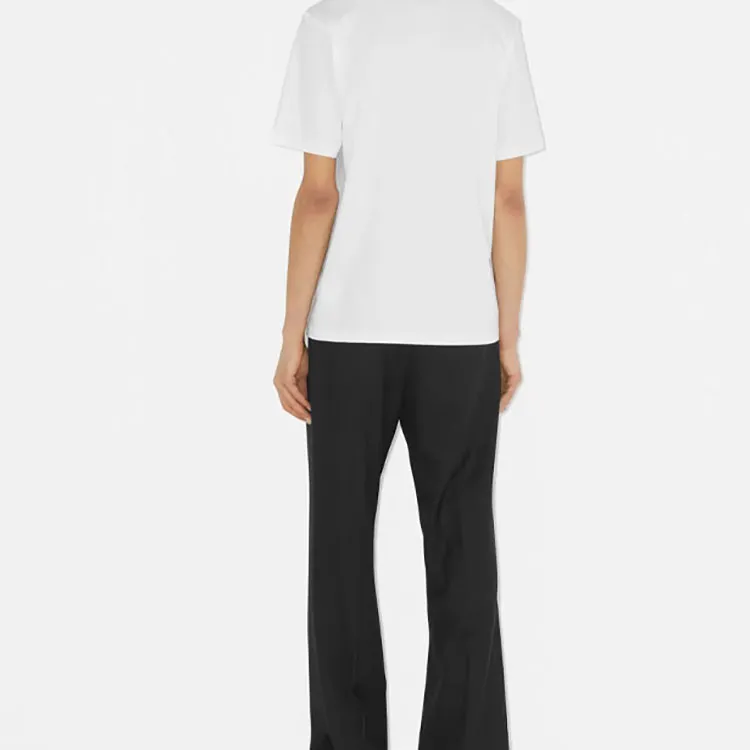 Burberry Embroidered Oak Leaf Crest Cotton T shirt-5