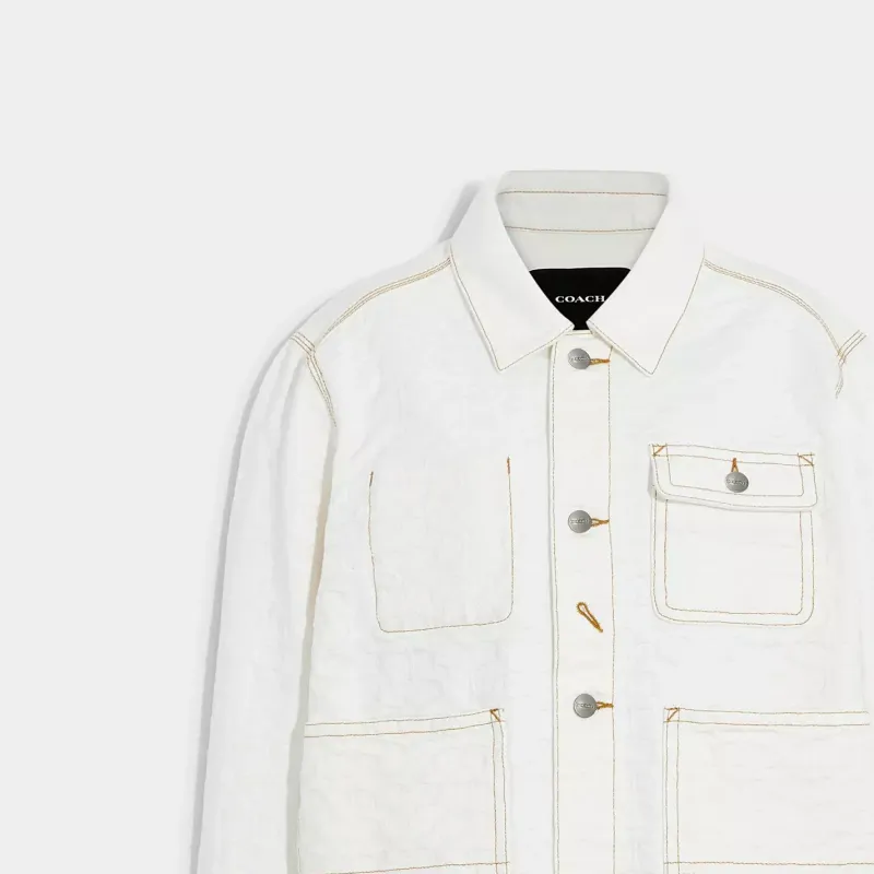 COACH Jackets Men White-3