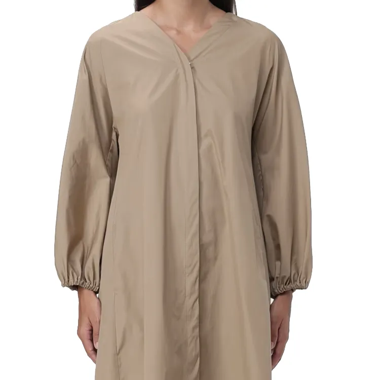 'S MAX MARA Long Sleeved Dress Women's Brown-4