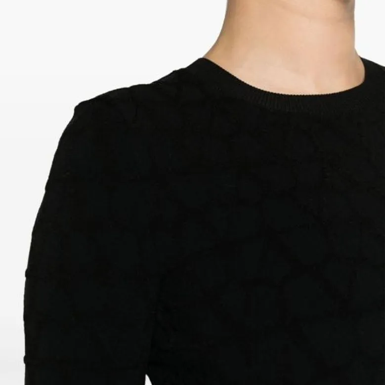 Valentino Short Sleeved Dress Women's Black-5