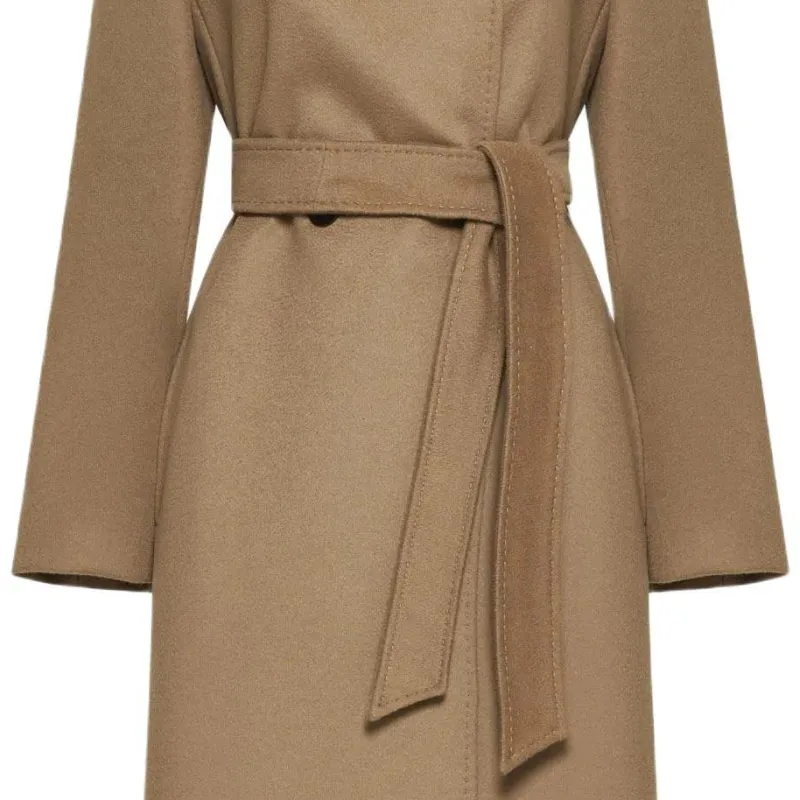 MaxMara Studio Bcollag Double Breasted Belted Coat-5