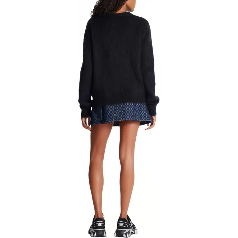 BALMAIN Logo Jacquard Crewneck Knitted Jumper-3