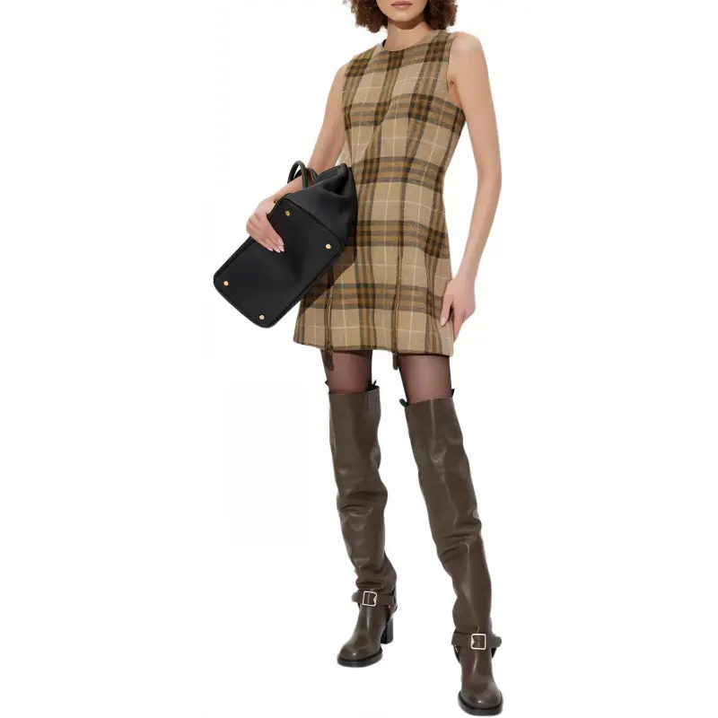 Burberry Checked Mini Dress-5