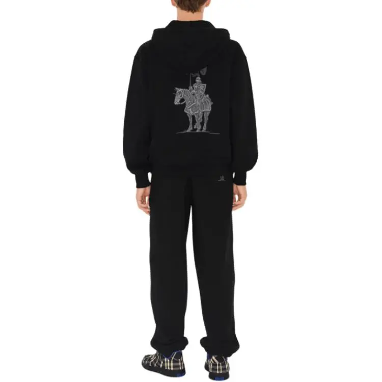 Burberry Ekd Motif Zip Up Drawstring Hoodie-2