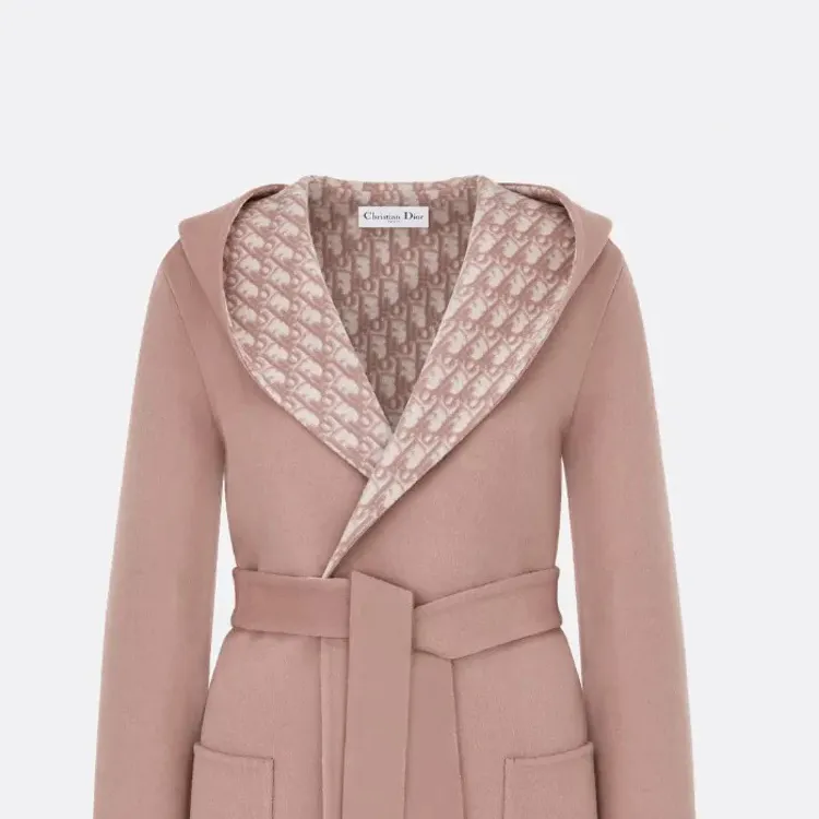 DIOR Quarterly New Products Cropped Coats Women's Pink-5