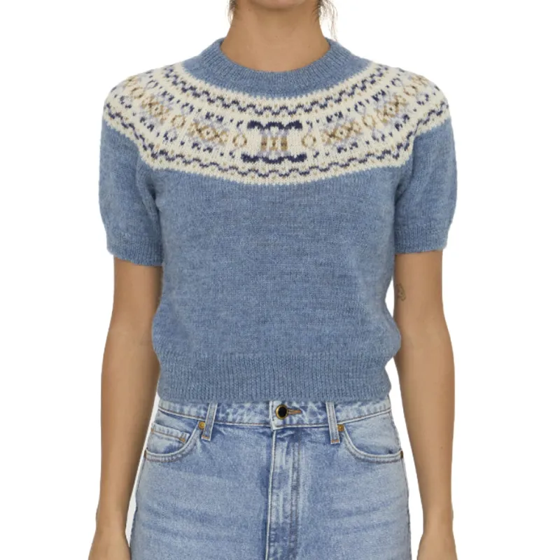 CELINE Sweater In Triomphe Fair Isle Wool-2