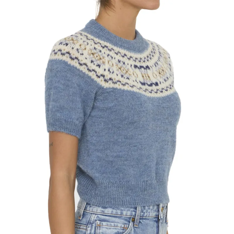 CELINE Sweater In Triomphe Fair Isle Wool-3
