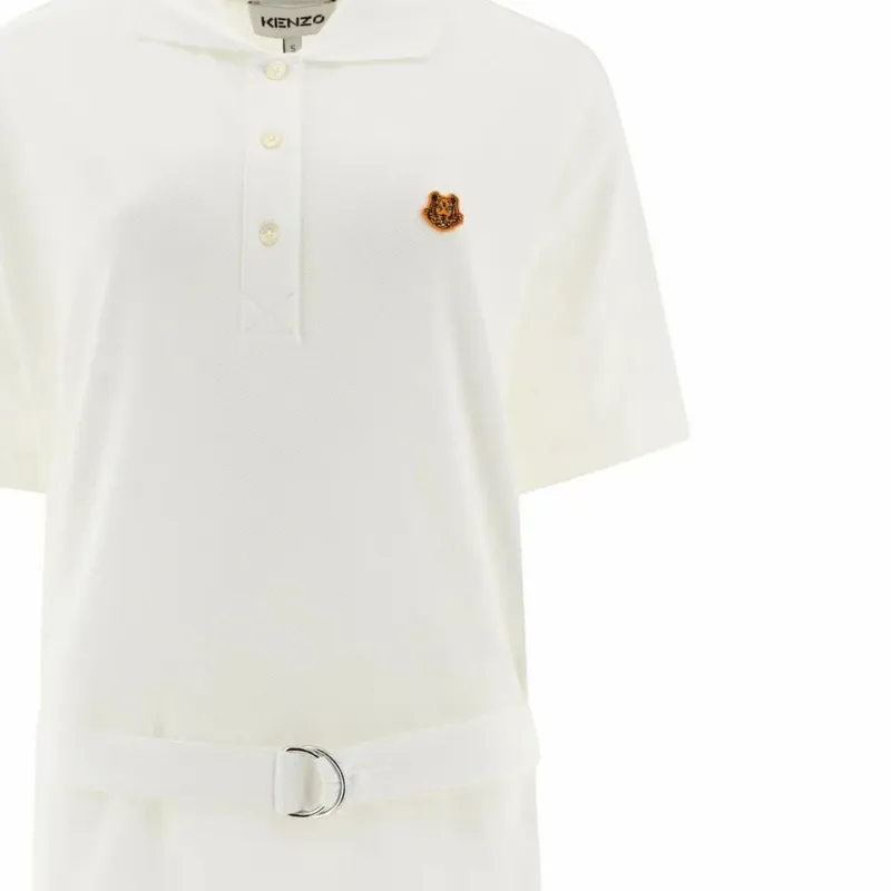 KENZO Short Sleeved Dresses Women's White-5