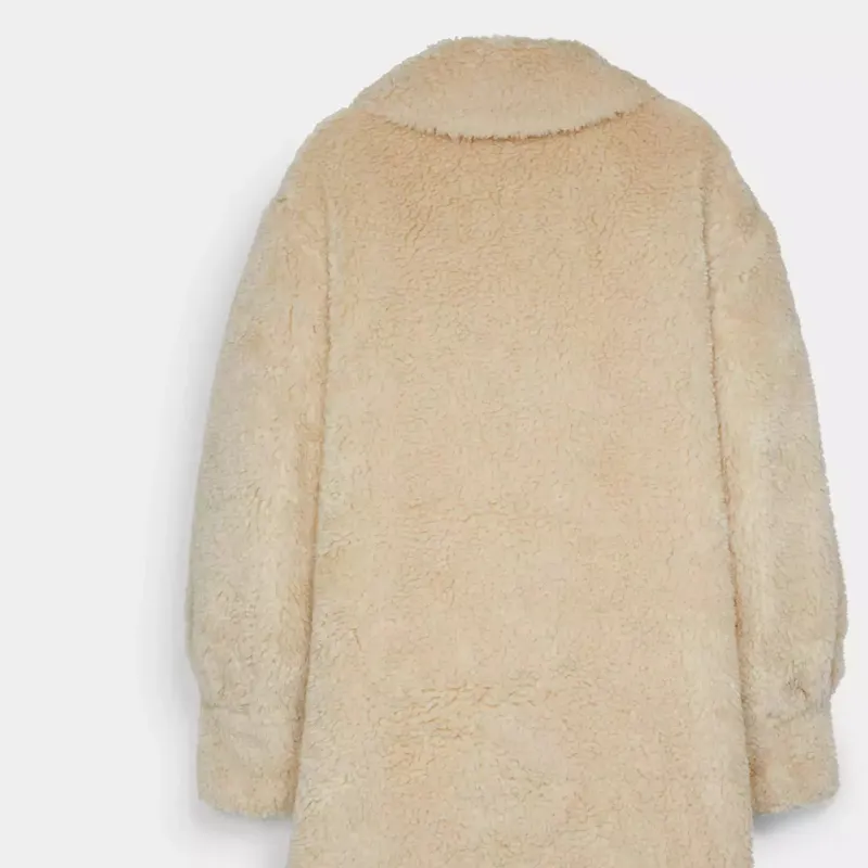 COACH Velvet Jackets Women's Cream-4