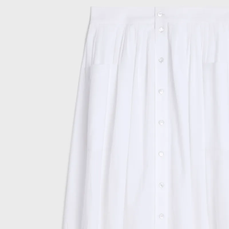 CELINE Casual Long Skirts Women's White-3