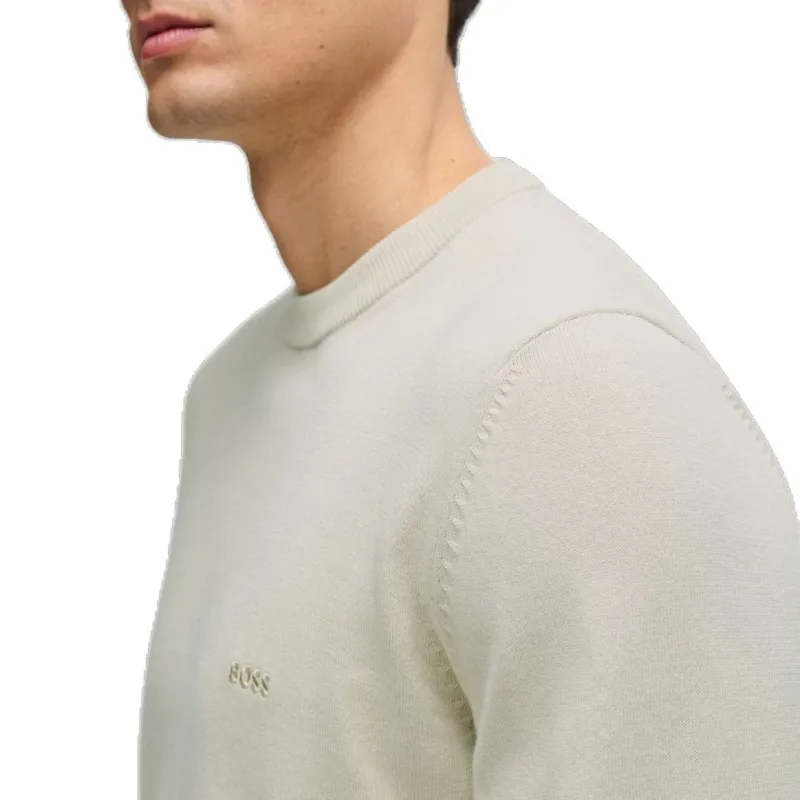 HUGO BOSS Logo Embroidered Crewneck Jumper-4