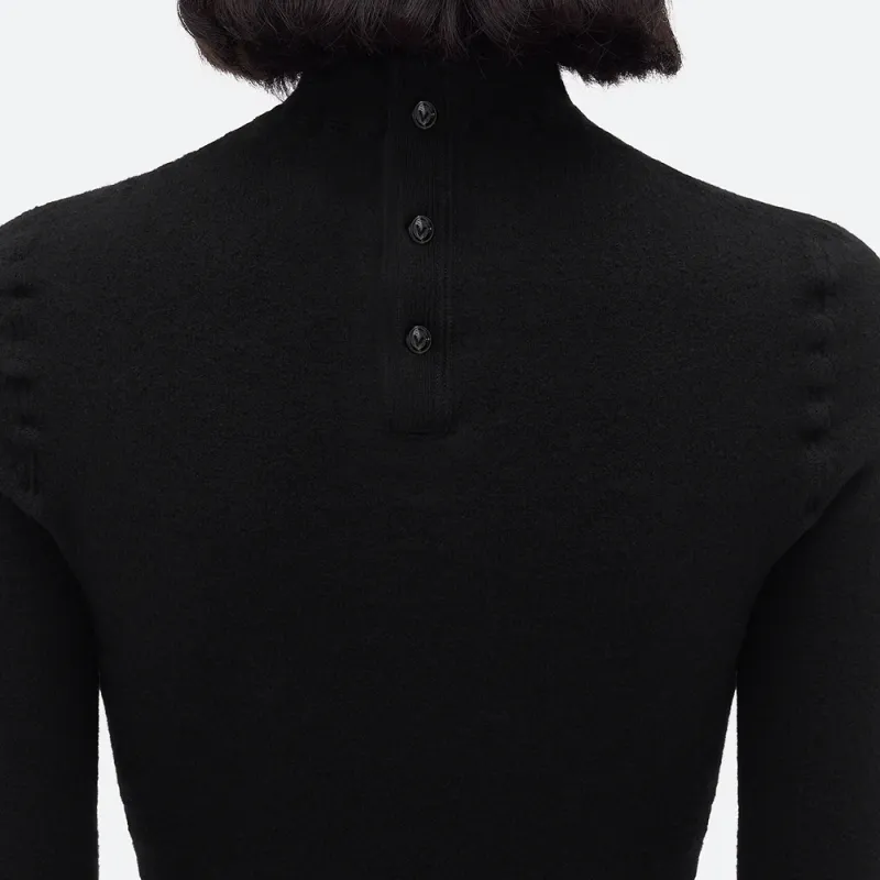 Bottega Veneta High Neck Knitted Midi Dress-5