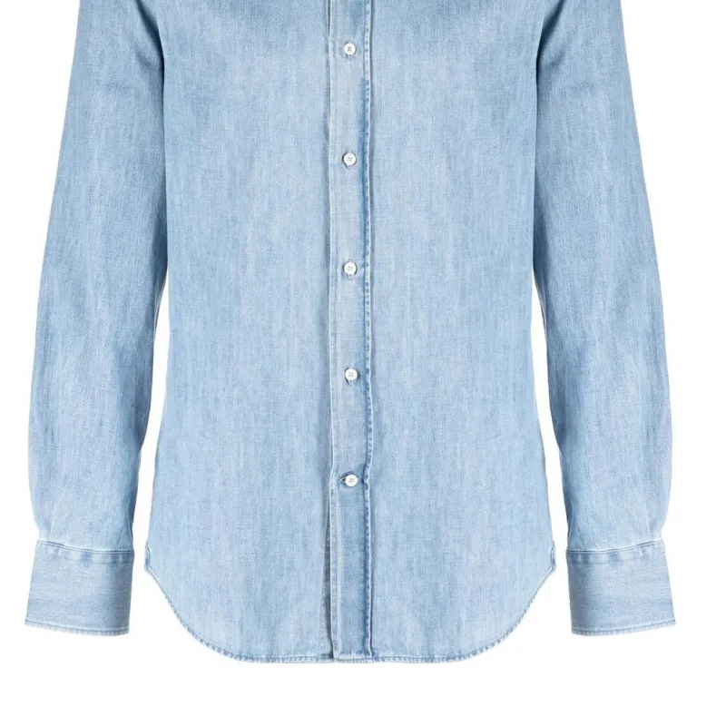Brunello Cucinelli Long sleeved Denim Shirt-2