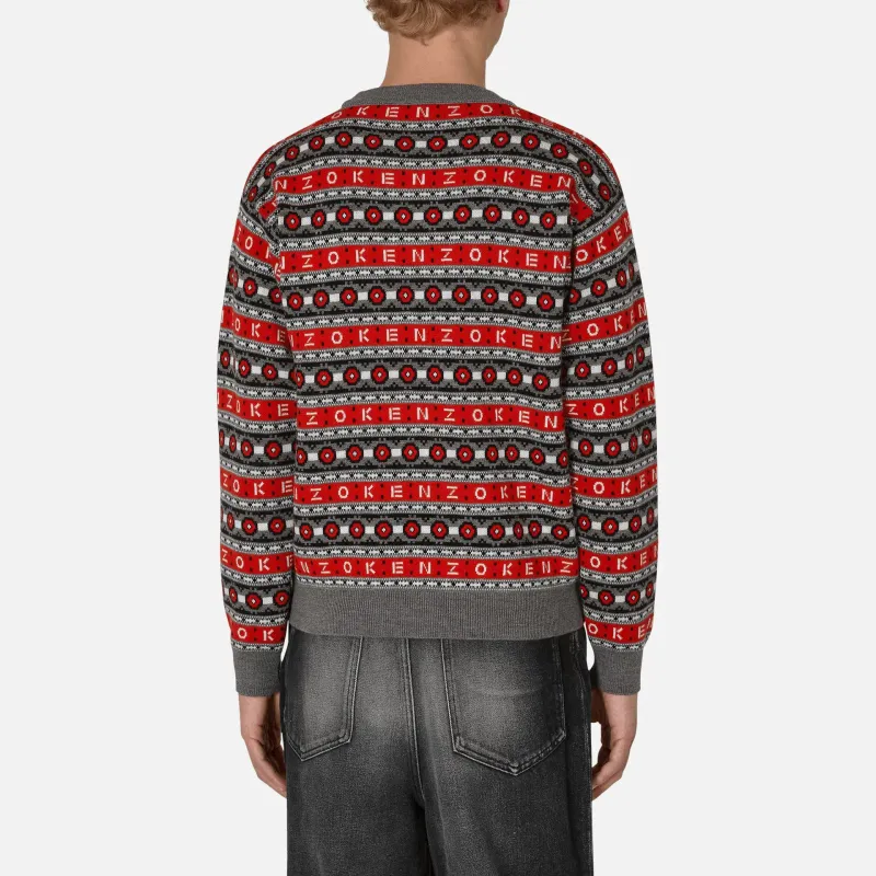 KENZO Kenzo X Nigo FW22 Drop2 Letter LOGO FW22 Sweater Men's Red-3
