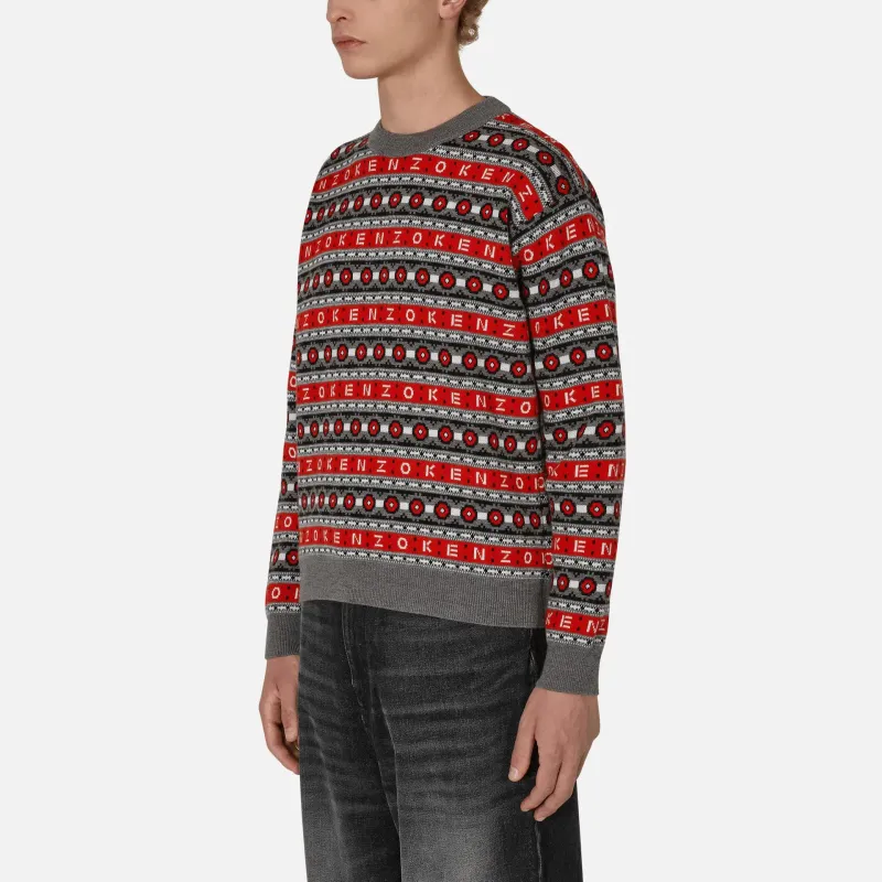 KENZO Kenzo X Nigo FW22 Drop2 Letter LOGO FW22 Sweater Men's Red-5