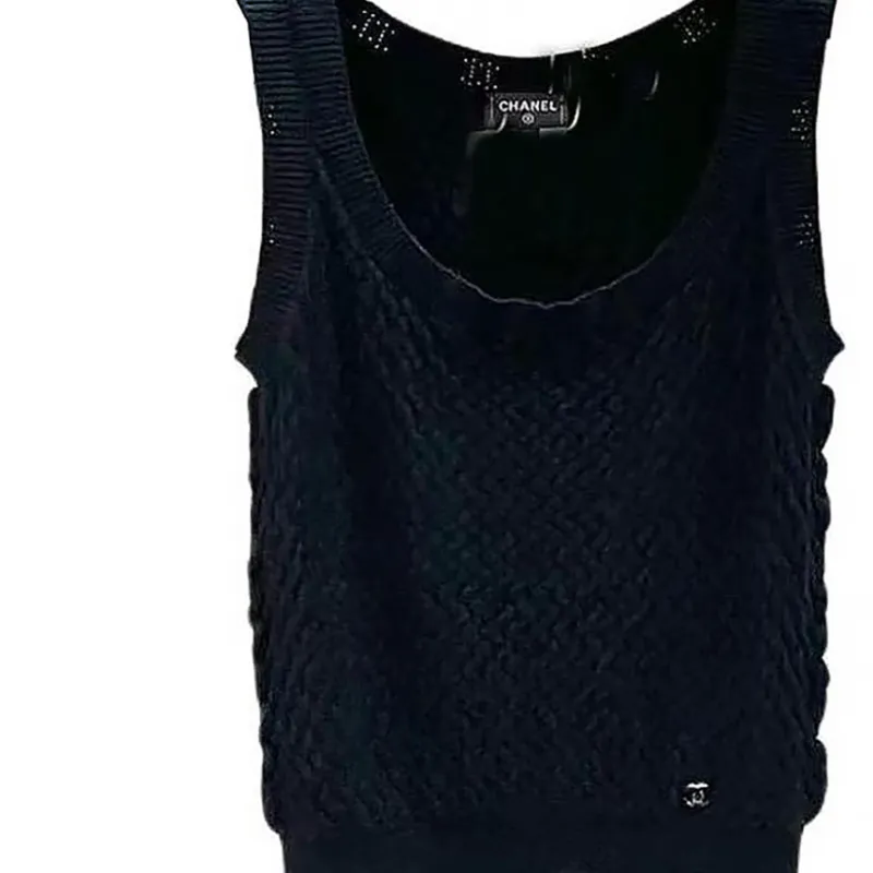 CHANEL Tank Tops Women's Black-2