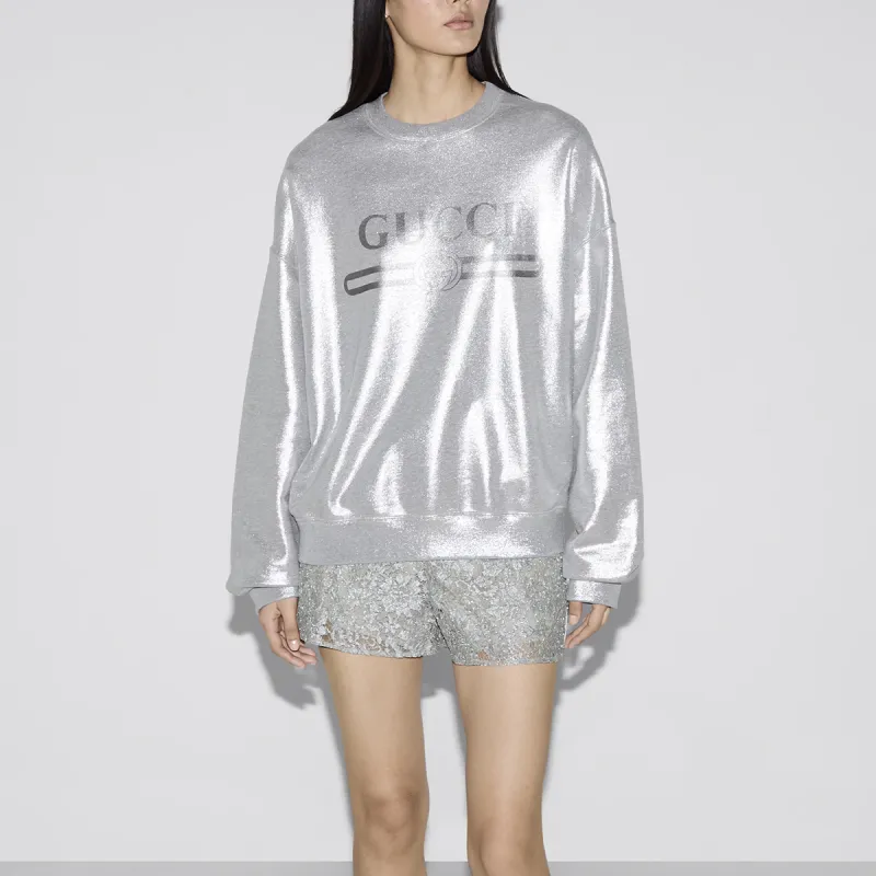 GUCCI Metallic Crewneck Sweatshirt-2