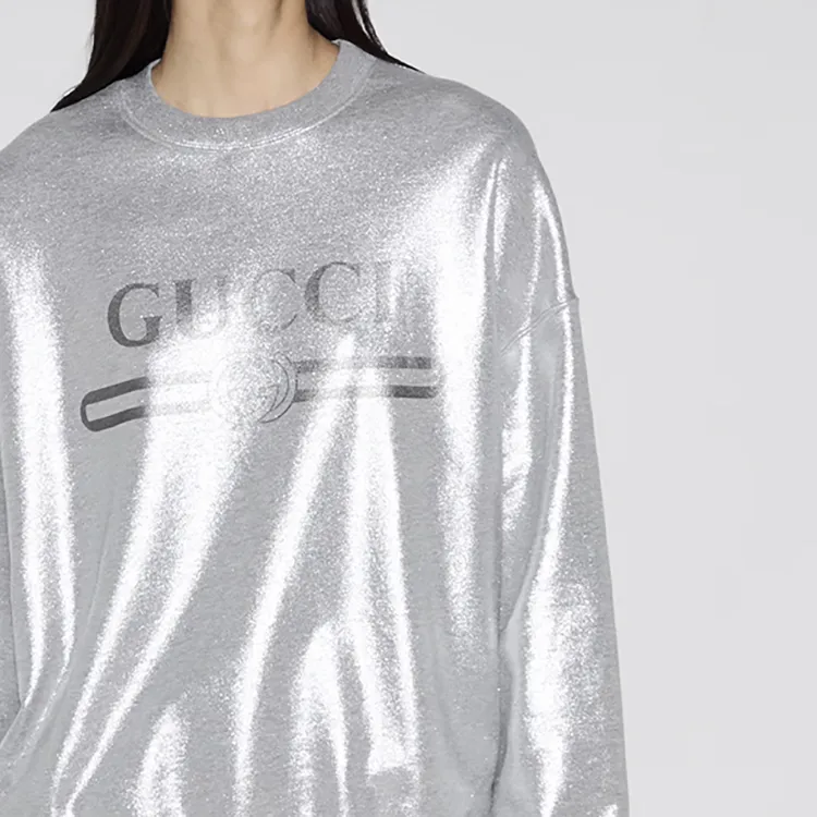 GUCCI Metallic Crewneck Sweatshirt-5