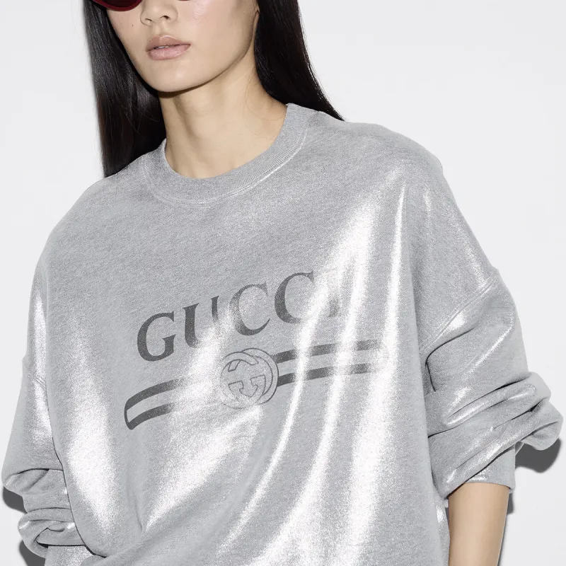 GUCCI Metallic Crewneck Sweatshirt-4