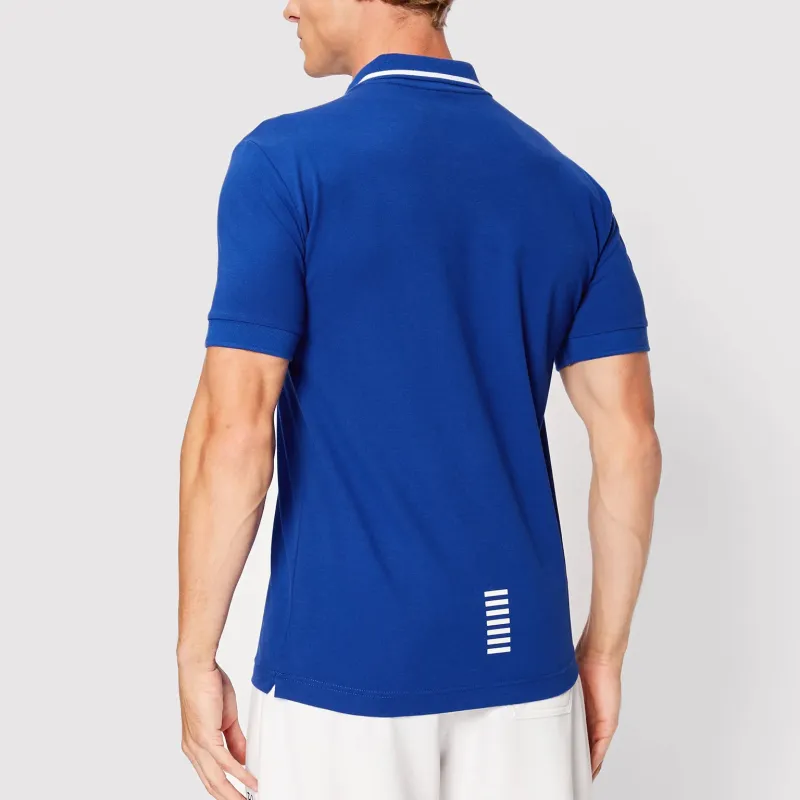 EMPORIO ARMANI EA7 Polo Shirts Men Royal Blue-4