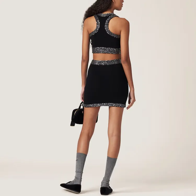 MIU MIU Tank Tops Women's Black-2