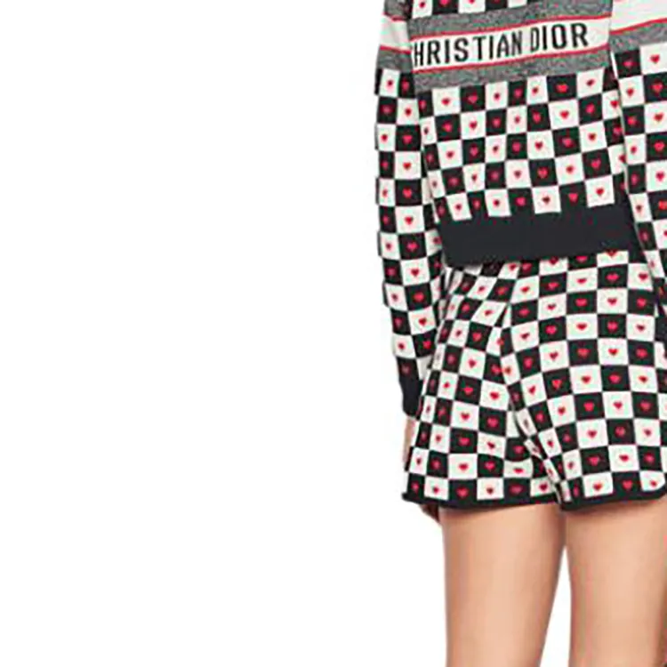 DIOR Quarterly New Products Casual Shorts Women's Black White Red-5