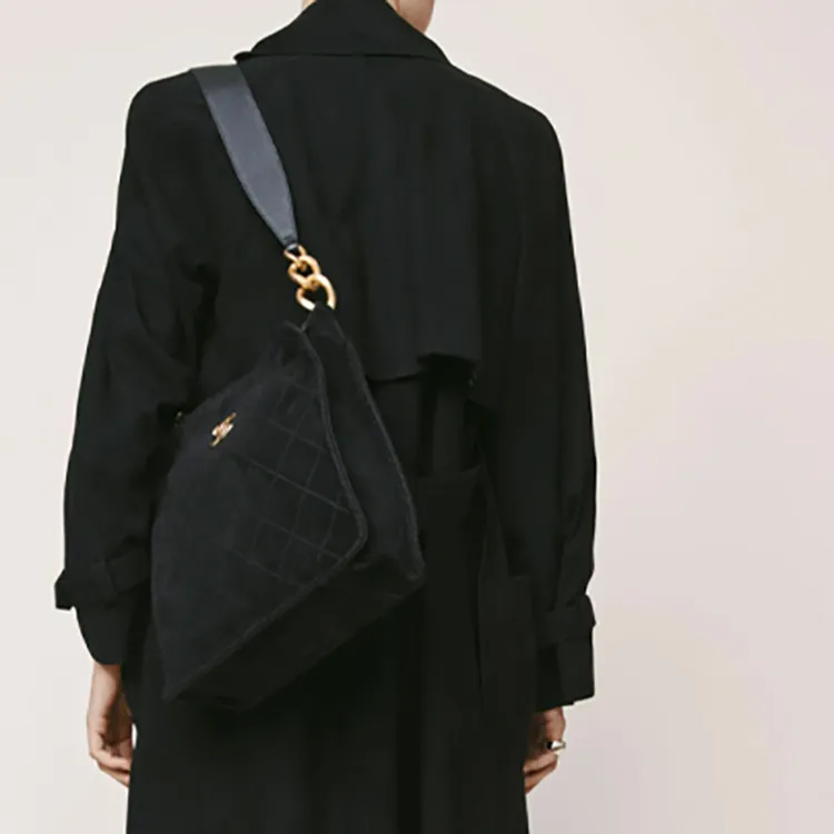 CHANEL Trench Coats Women's Black-3